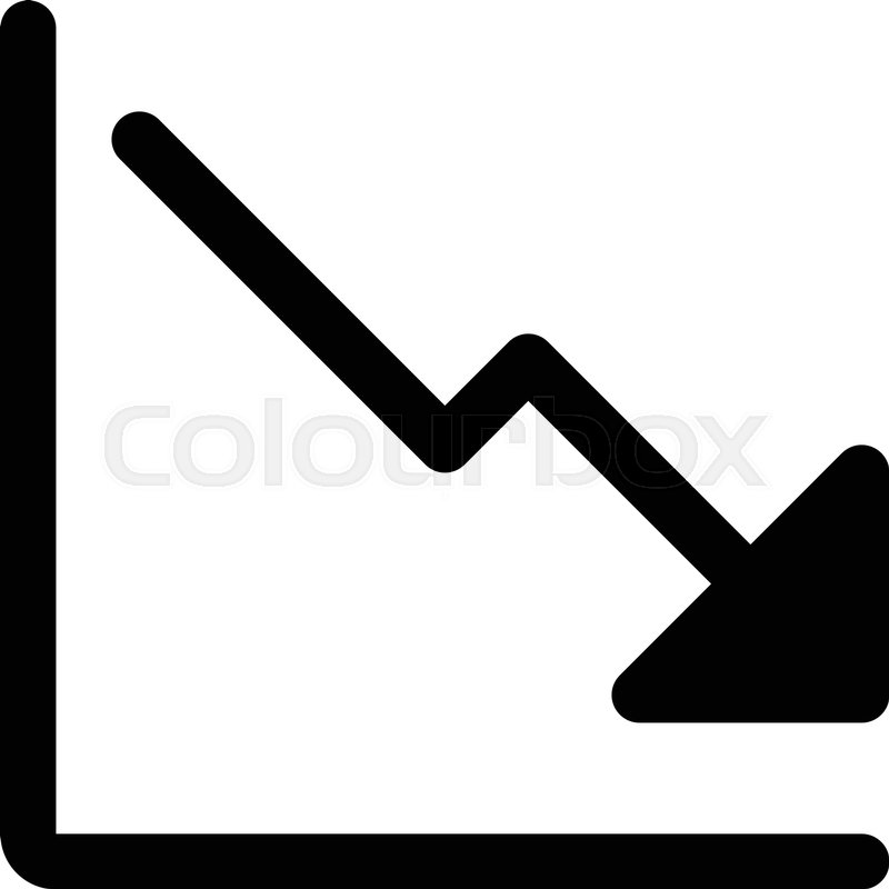 800x800 Downtrend Line Graph Stock Vector Colourbox