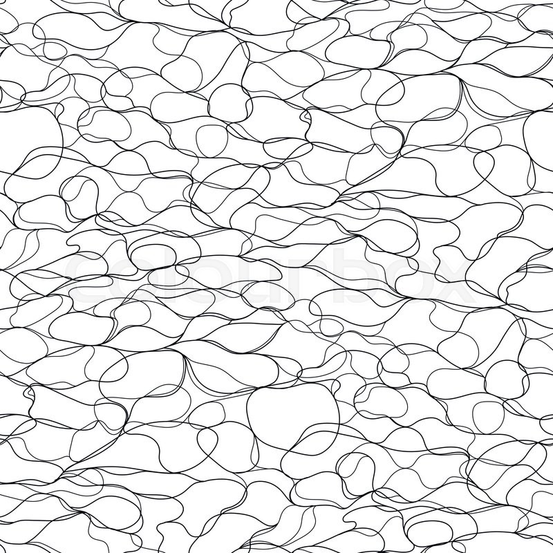 800x800 Graphic Water Surface Seamless Pattern Drawn In Line Art Style