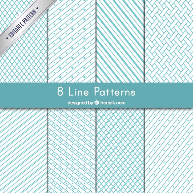 626x626 Variety Of Lines Patterns Vector Free Download