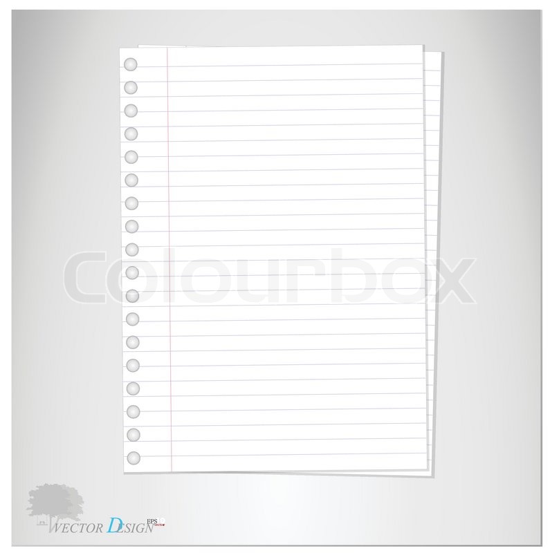 795x800 Lined Paper And Note Paper Vector Illustration Stock Vector