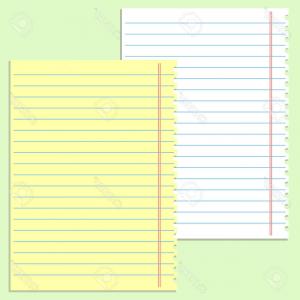 300x300 Photostock Vector Yellow And White Lined Paper School Notebook