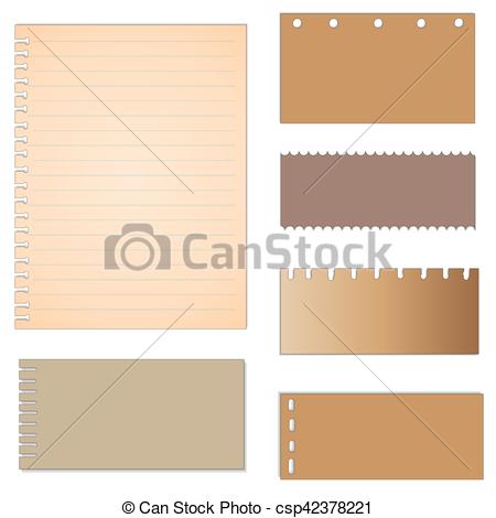 450x470 Set Of Paper Designs. Paper Sheets, Lined Paper And Note... Vector