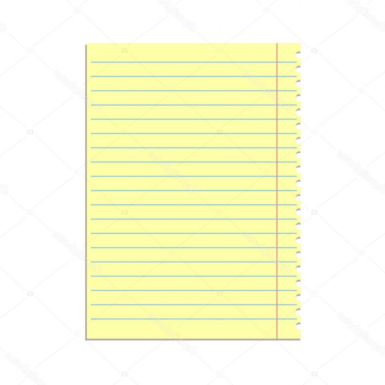 1228x1228 Stock Illustration Yellow Lined Paper Notebook Paper Rongholland