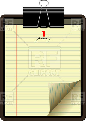 287x400 Writing Pad With Yellow Lined Paper Vector Image Vector Artwork