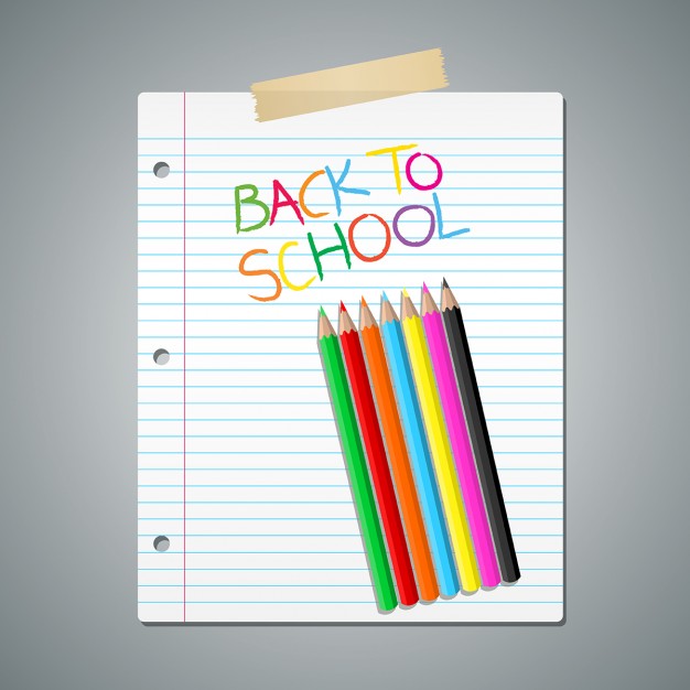 626x626 Coloured Pencils On Lined Paper Vector Free Download