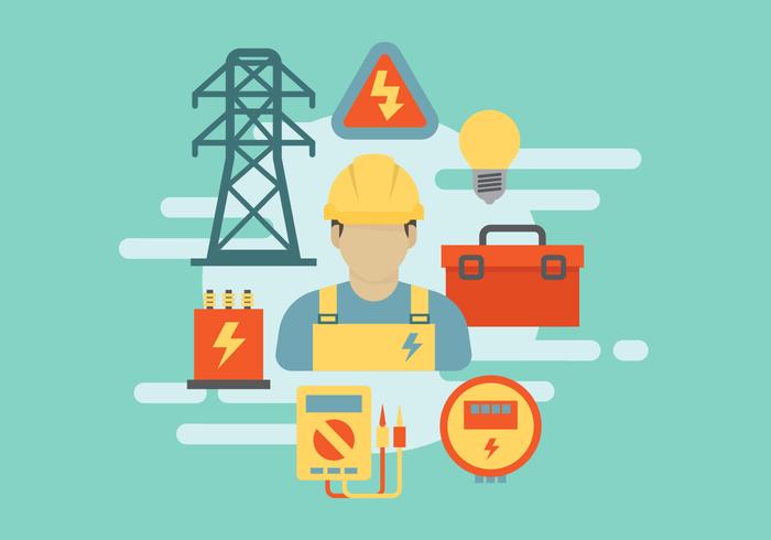700x490 Free Lineman Vector Illustration