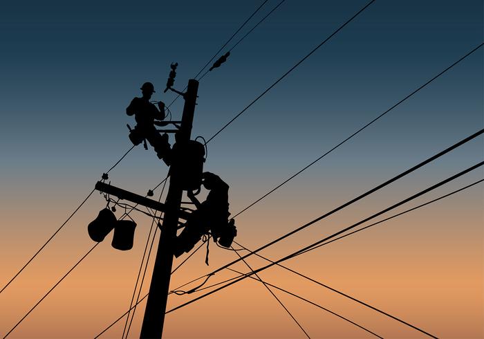 700x490 Lineman Silhouette Free Vector