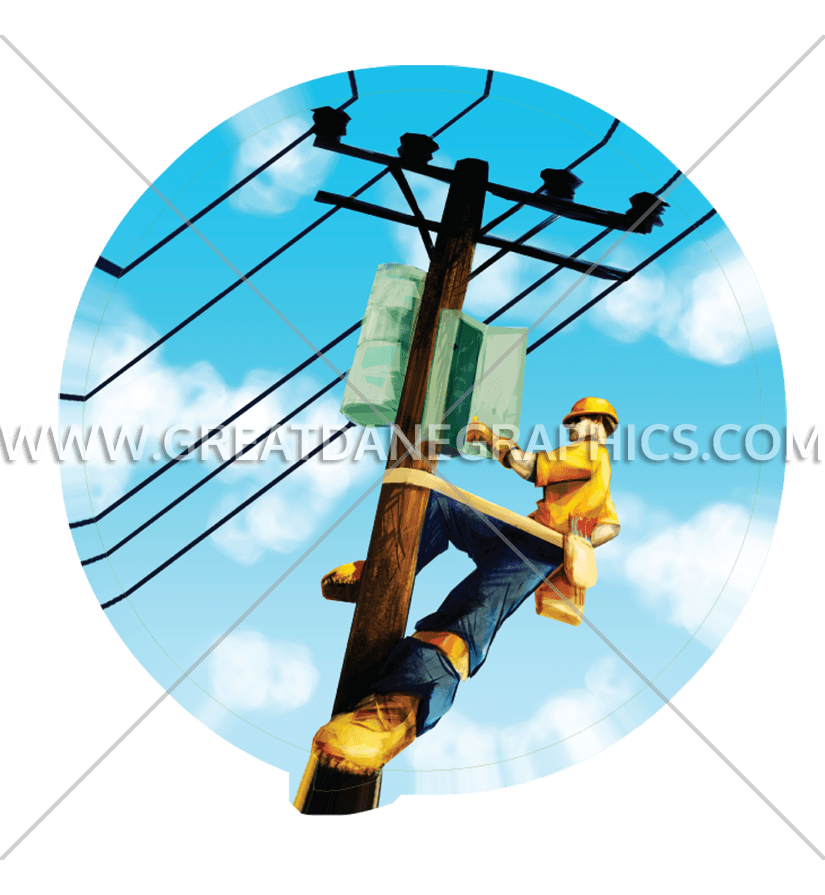825x895 Electrical Lineman Production Ready Artwork For T Shirt Printing