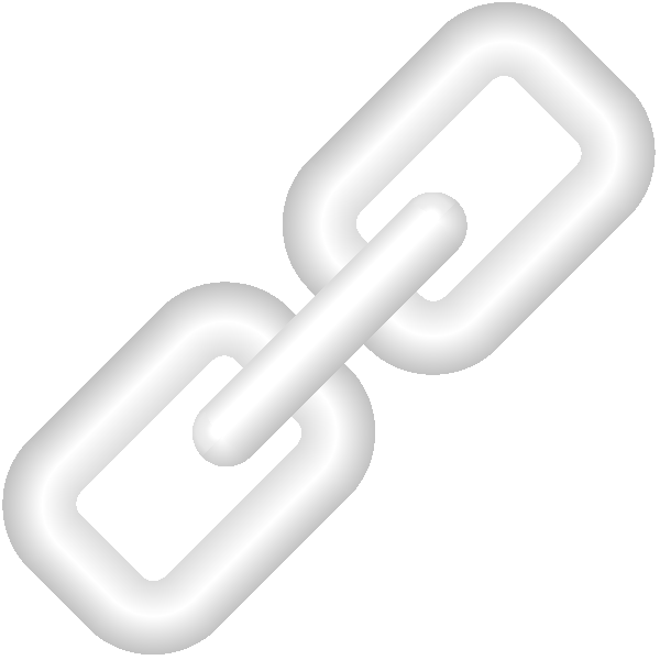 600x600 Link Icon 3d Light White Vector Data. Svg(Vector)public Domain