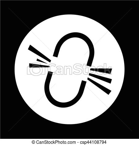 450x470 Broken Link Icon Eps Vectors
