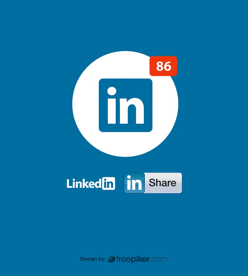 800x892 Freepiker Linkedin Logo Icon Amp Share Vector