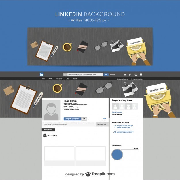 625x626 Linkedin Writer Background Free Vector 123freevectors