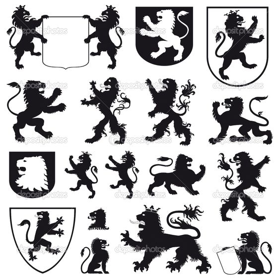 564x564 Clipart Black And White Heraldic Silhouette