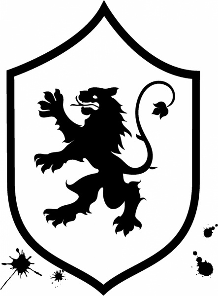 443x600 Lion Shield Free Vector In Adobe Illustrator Ai ( .ai