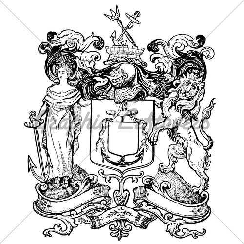 500x500 Vector Liberty And Lion Crests Gl Stock Images