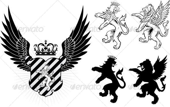 590x371 Lion Crest Design Vector Eps