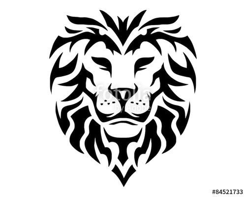 500x400 Black Lion Head Stock Image And Royalty Free Vector Files On