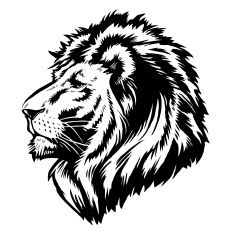 235x234 Lion Head Vector Art Illustration Gravirovka Lions