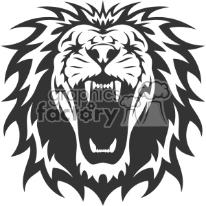 300x300 Royalty Free Lion Head Roaring Vector Design 403160 Vector Clip