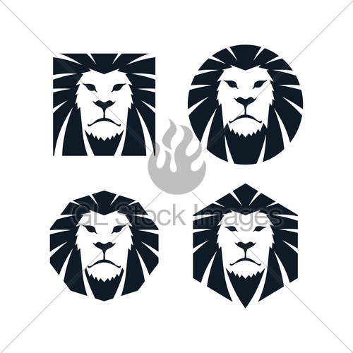 500x500 Lion Head Template Gl Stock Images