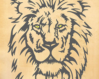 340x270 Lion Svg Lion Head Vector Art Files For Cricut Silhouette Etsy
