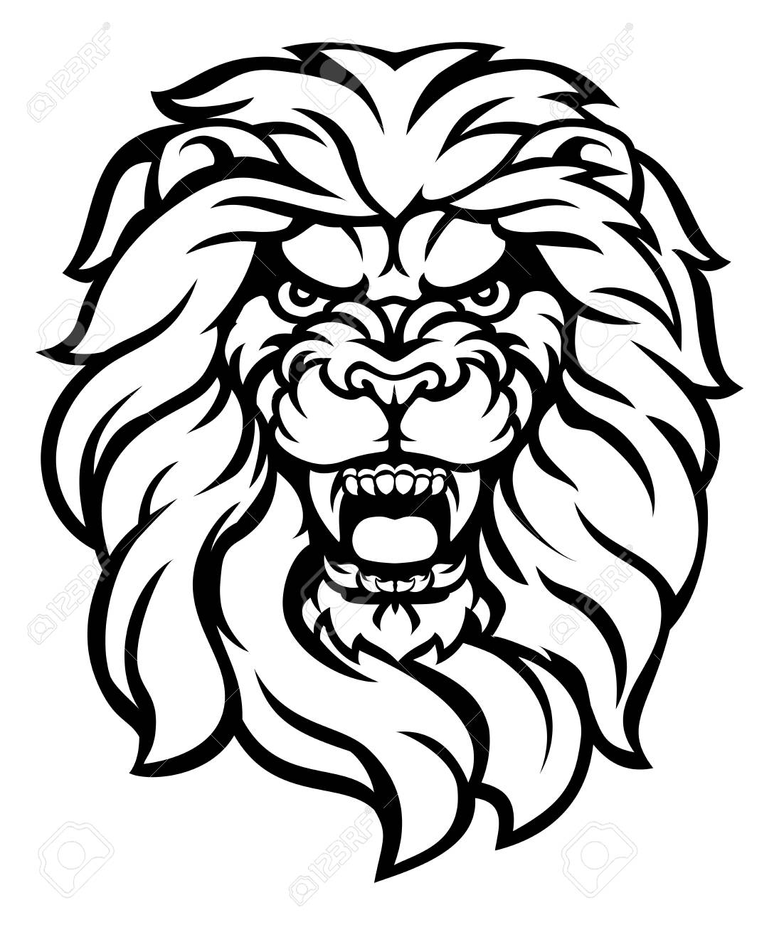 1095x1300 Collection Of Free Etched Clipart Roaring Lion Line. Download On