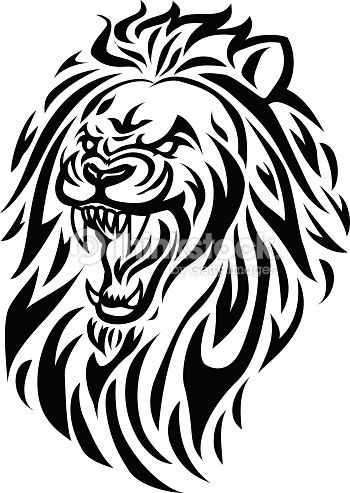350x493 Vector Art Roaring Lion Head Spirit Day Vector