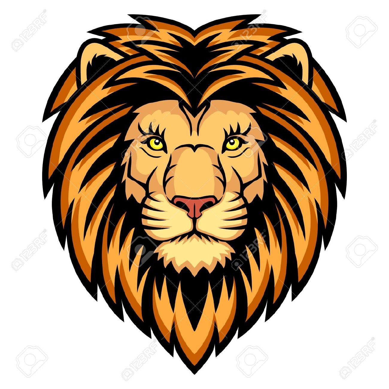 1300x1300 Lion Head Vector