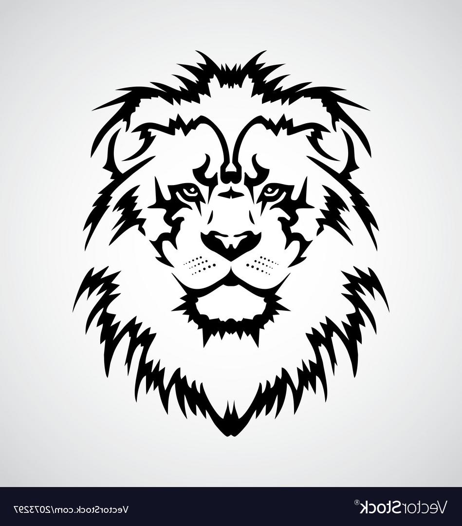 949x1080 Best Free Lion Face Tribal Vector Drawing