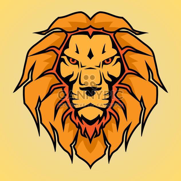 632x632 Head Of Lion Vector Illustration Free Vector Download 129024