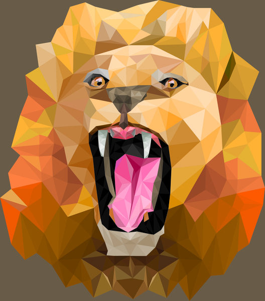 528x600 Lion Face Free Vector In Adobe Illustrator Ai ( .ai ) Vector