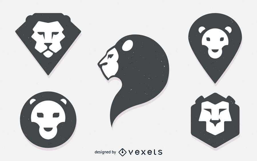 900x563 Lion Illustration Set