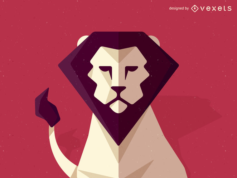 760x570 Polygonal Lion Illustration