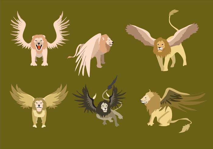 700x490 Winged Lion Illustration Vector