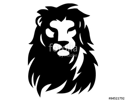500x400 Black Lion Head Stock Image And Royalty Free Vector Files On