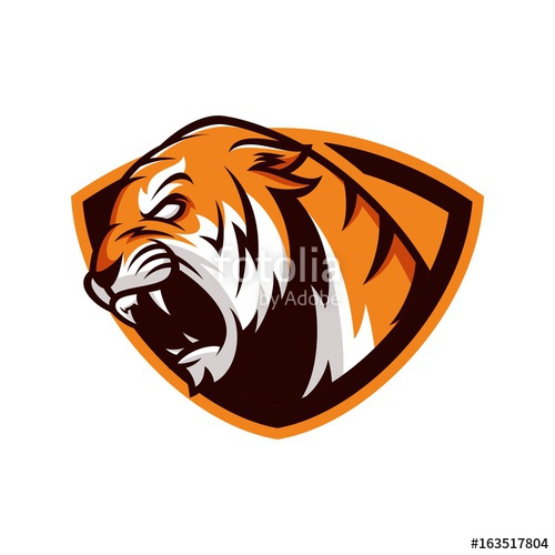 500x500 Tiger Lion Animal Wild Mascot Sport Logo Illustration Vector