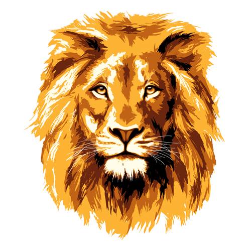 500x500 Golden Lion Vector Free Download