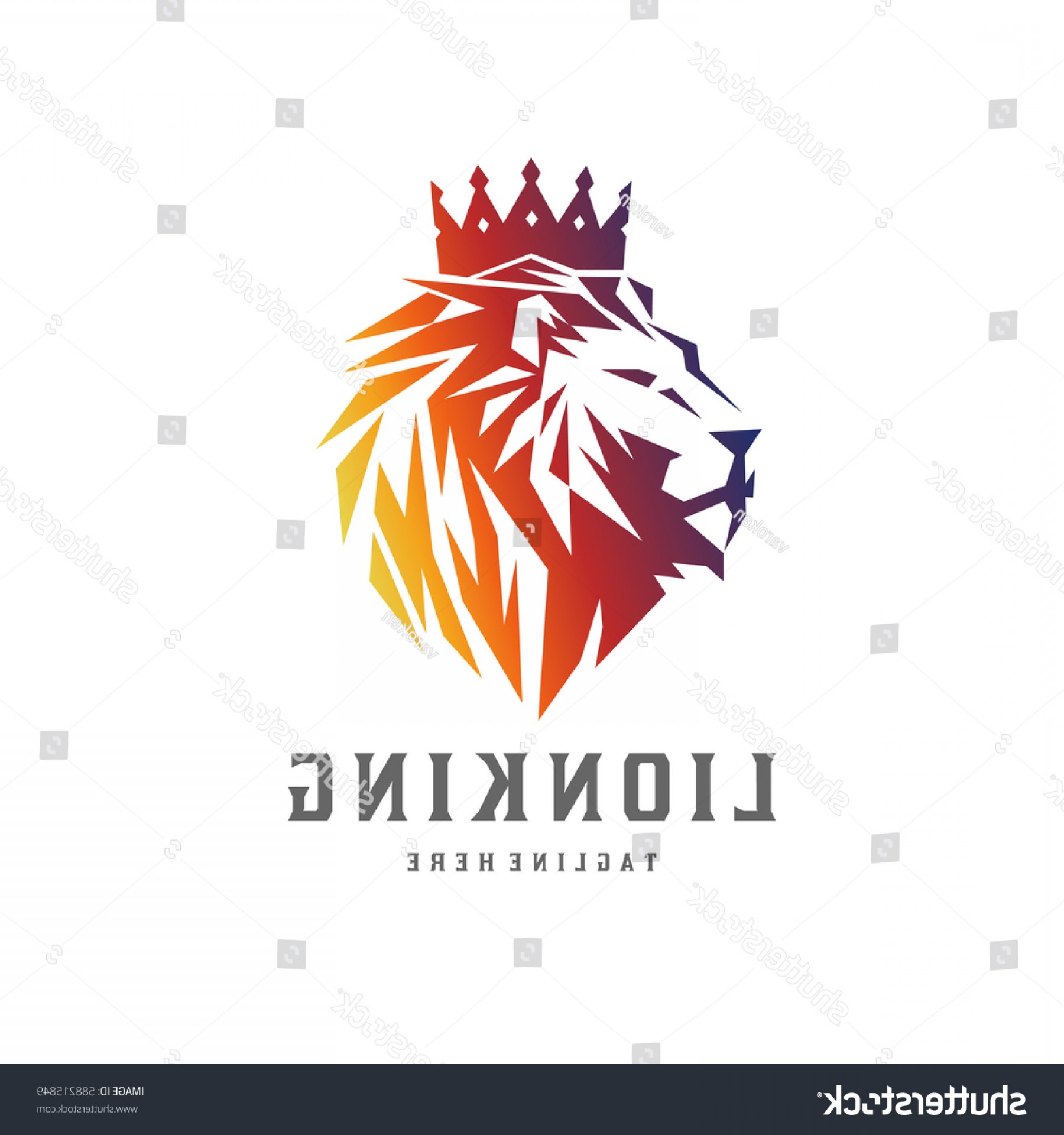 1800x1920 Lions Head With Crown Vector Sohadacouri