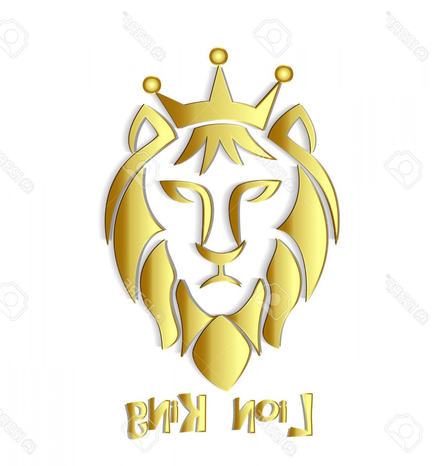 1480x1560 Photostock Vector Gold Lion King Logo Vector Graphic Illustration