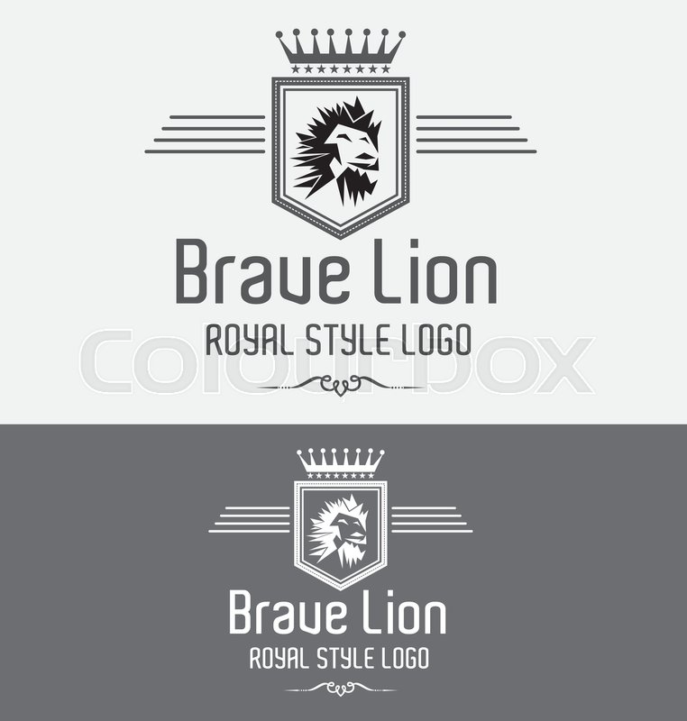 762x800 Royal Lion King Crest Logo Stock Vector Colourbox