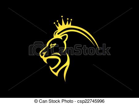 450x337 Lion King Crown Abstract Vector Logo.