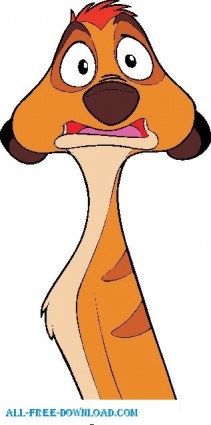 211x425 The Lion King Timon006 Free Vector 4vector