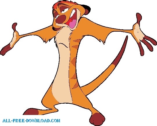 540x434 The Lion King Timon008 Free Vector In Encapsulated Postscript Eps