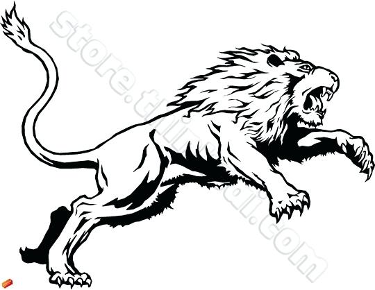540x418 Lion Clip Art Images Vector Of Silhouette Of Jumping Lion A Store