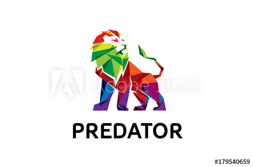 500x330 Creative Abstract Colorful Lion Logo Vector Design Illustration