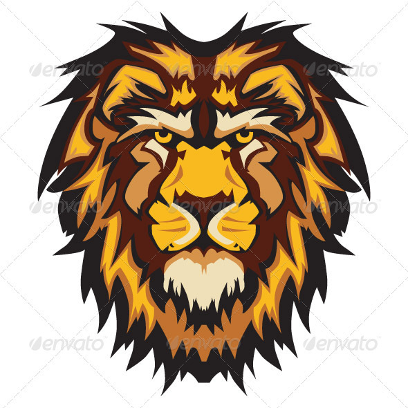 590x590 Lion Head Graphic Mascot Vector Image By Chromaco Graphicriver
