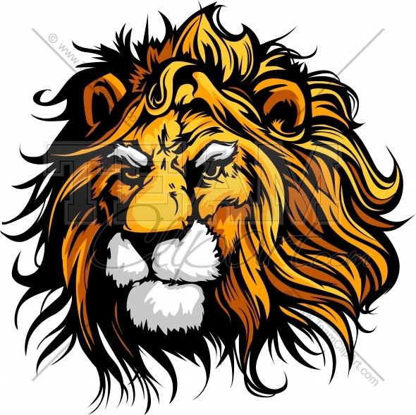 590x588 Lion Mascot Clipart Image. Easy To Edit Vector Format.