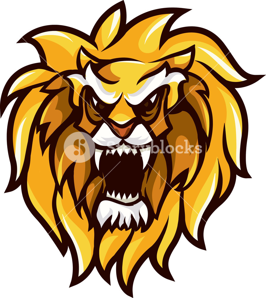 895x1000 Vector Lion Mascot Royalty Free Stock Image