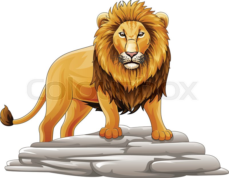 800x621 Vector Illustration Of Cartoon Lion Mascot Stock Vector Colourbox