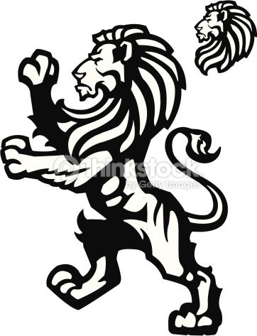 362x473 Vector Art Lion Rampant Mascot Leon Of Lion